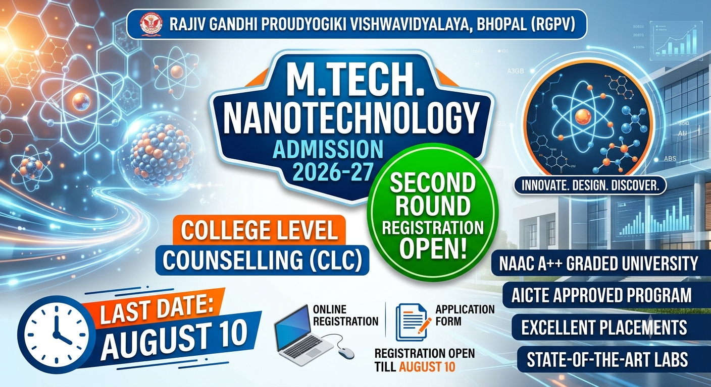 RGPV MTech Nanotechnology CLC Admission 2026-27