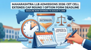 Maharashtra LLB Admissions 2026: CET Cell Extends CAP Round 1 Option Form Deadline to August 11