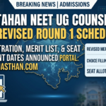 Rajasthan NEET Counselling 2026 Revised Schedule Out: Check Round 1 Revised Merit List, Choice Filling & Seat Allotment Dates at ug.neetrajasthan.com