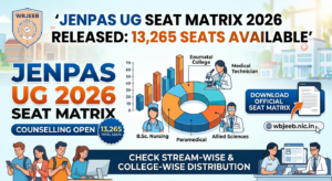 JENPAS UG Seat Matrix 2026 Released: 13,265 Seats Available for Counselling