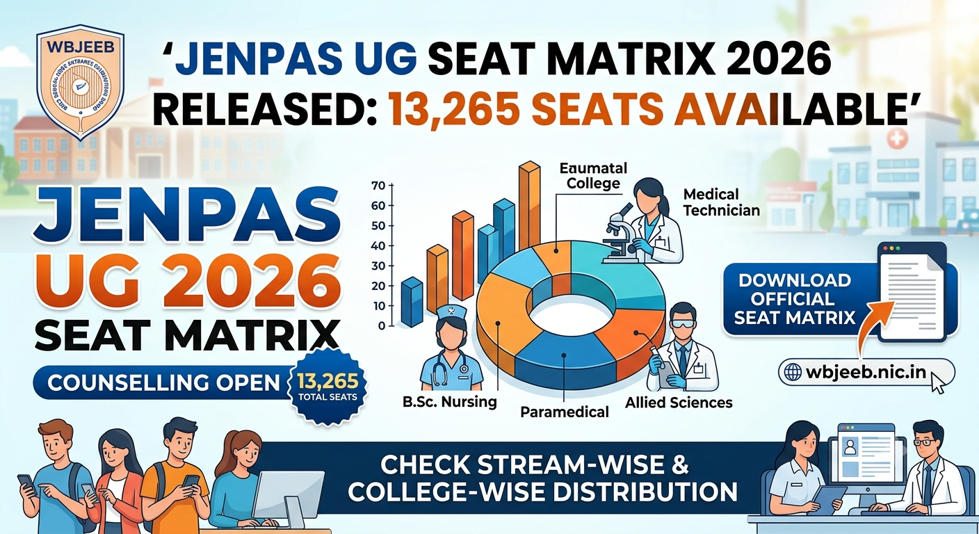 JENPAS UG Seat Matrix 2026 Released: 13,265 Seats Available for Counselling