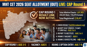 MHT CET 2026 Seat Allotment (OUT) LIVE: CAP Round 1 Result Link, How to Check, What's Next