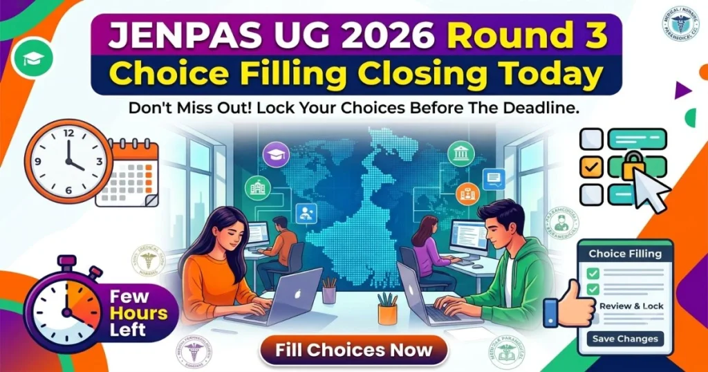 WB JENPAS UG 2026 Round 3 Schedule