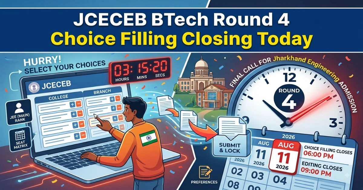 JCECEB BTech Round 4 Admissions