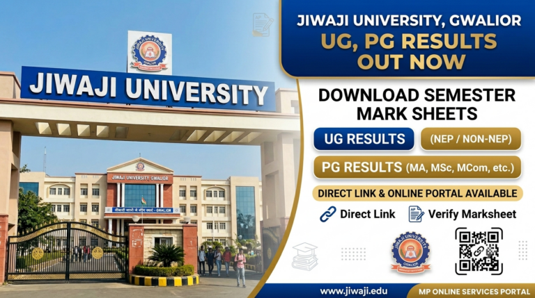 Jiwaji University Result 2026 Declared