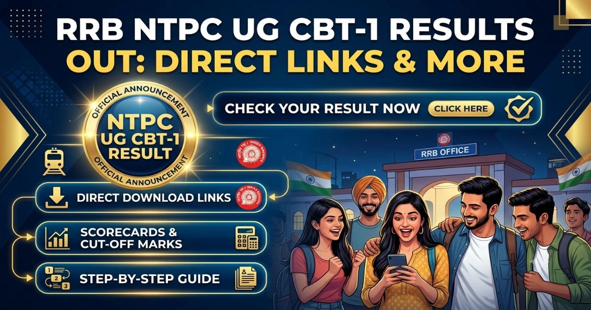 RRB NTPC UG CBT-1 Result Out