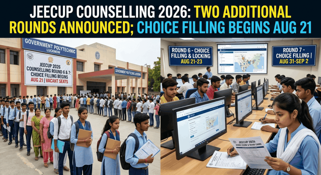 JEECUP Counselling 2026: Two Additional Rounds Announced