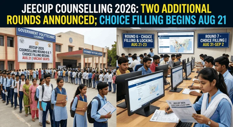 JEECUP Counselling 2026: Two Additional Rounds Announced