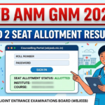 WB ANM GNM 2026 Round 2 Seat Allotment Result Out Today at wbjeeb.nic.in