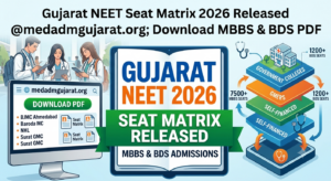 Gujarat NEET Seat Matrix 2026 Released @medadmgujarat.org; Download MBBS & BDS PDF