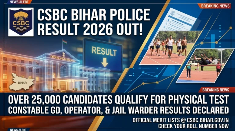 CSBC Bihar Police Result 2026 Declared