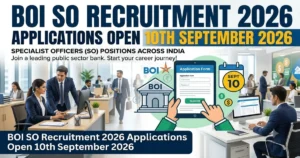 BOI SO Recruitment 2026 205 Posts: Applications Begin September 10th 2026