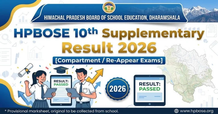 HPBOSE 10th Supplementary Result Out
