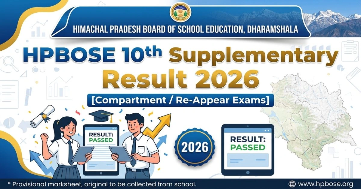 HPBOSE 10th Supplementary Result Out