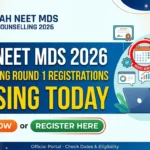 MAH NEET MDS 2026 Round 1 Counselling Registration Closing Today (24 August): Check Full Schedule, Step by Step Process & More