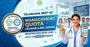 Telangana NEET UG Management Quota Registrations Round 1