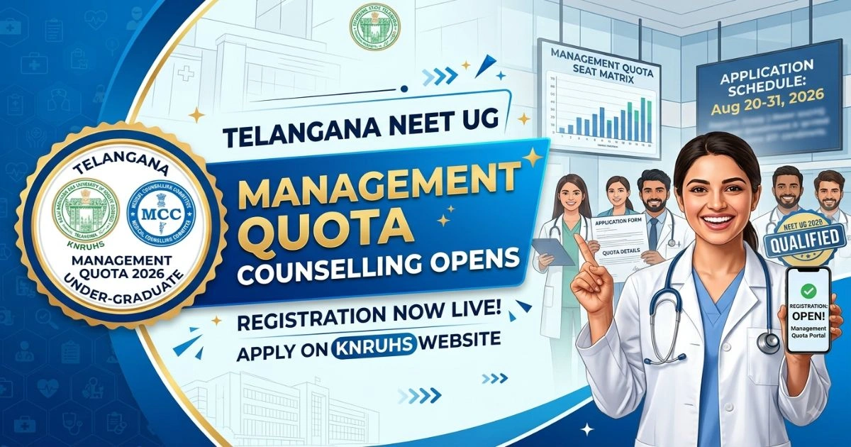 Telangana NEET UG Management Quota Registrations Round 1