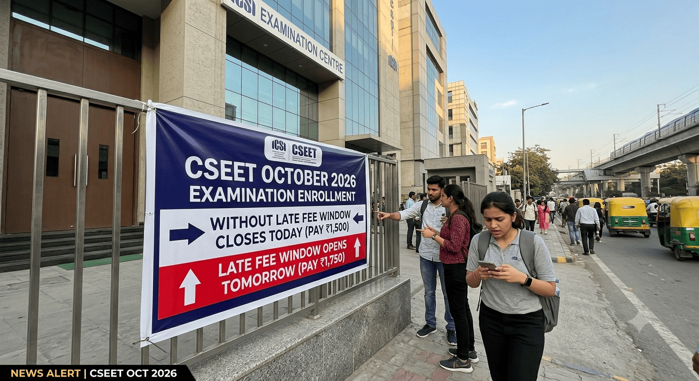 CSEET October 2026 Enrollment Window Without Late Fee Closing Today