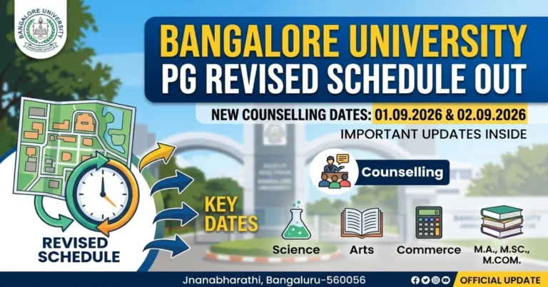 Bangalore University PG Revised Schedule Out