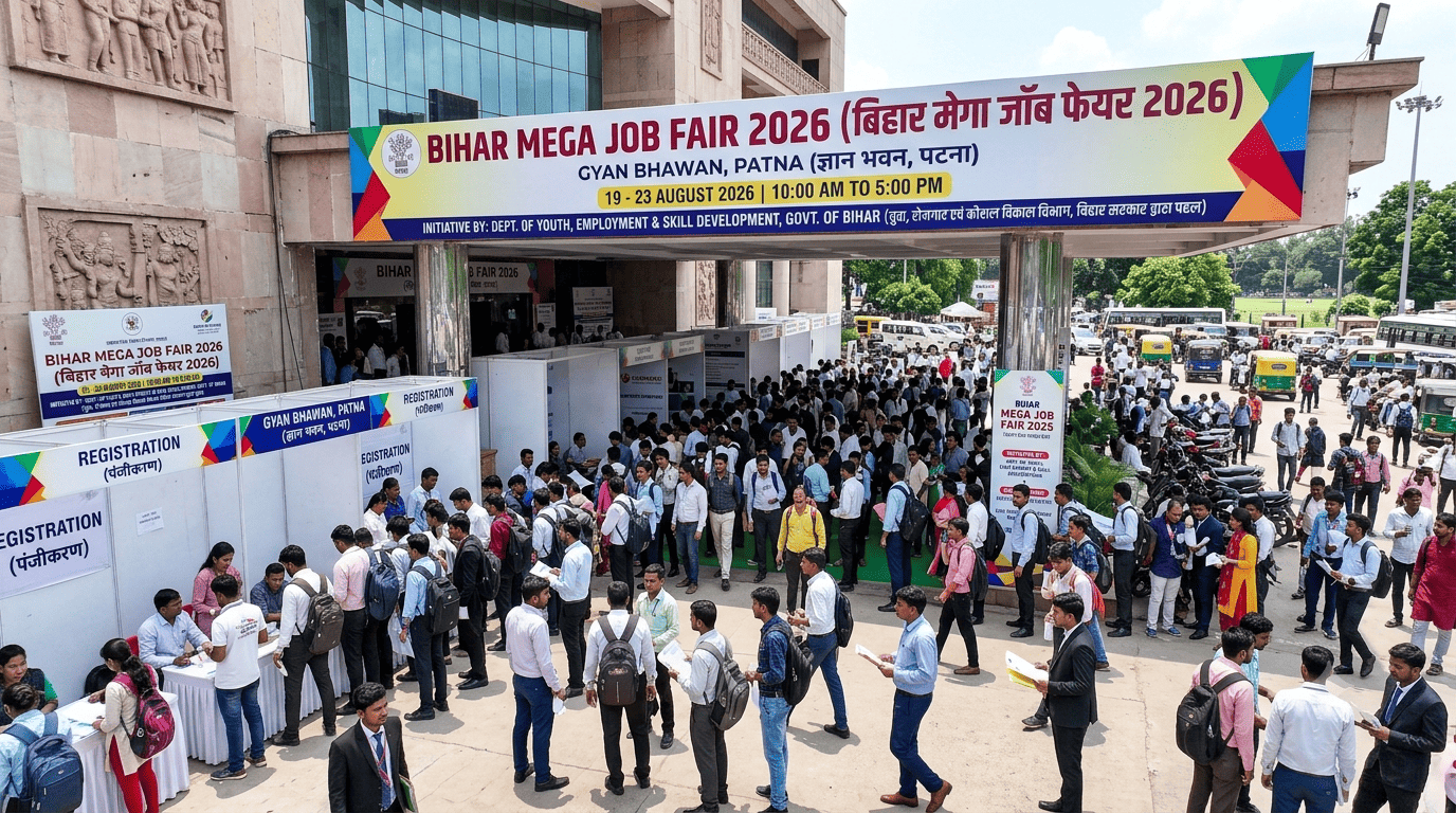 Bihar Mega Job Fair 2026 Begins in Patna