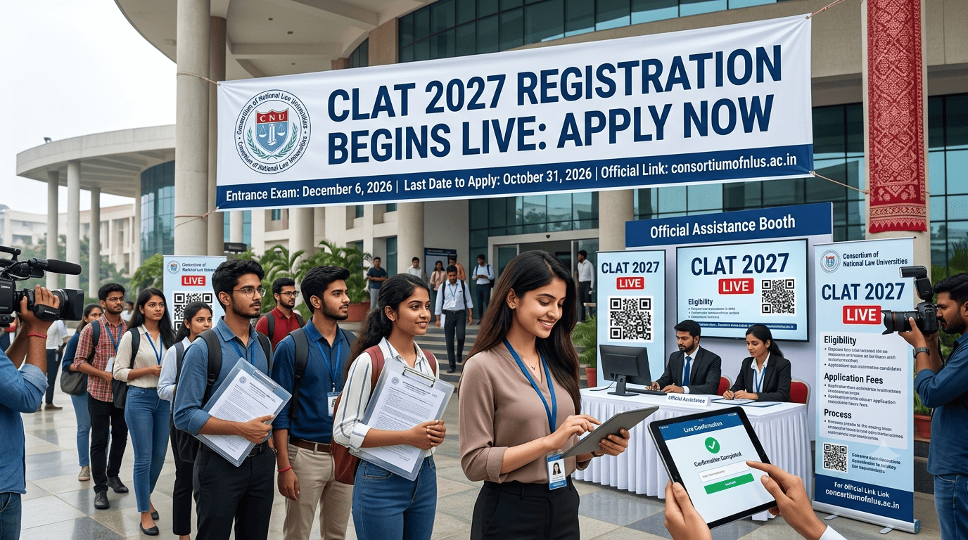 CLAT 2027 Registration Begins Live