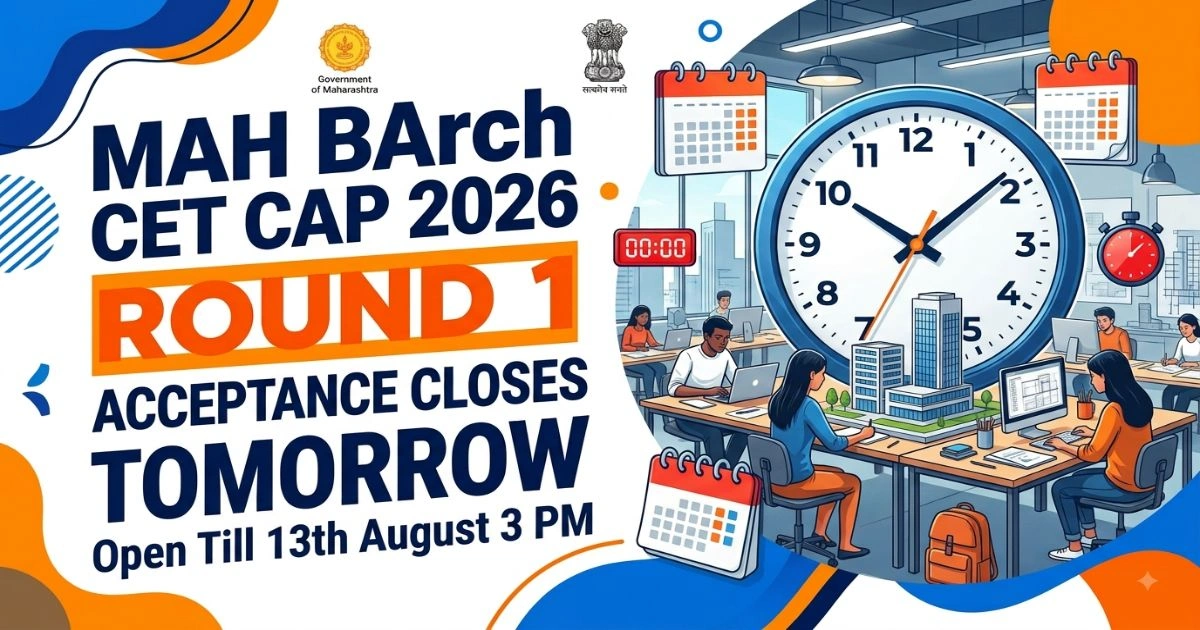 MAH BArch 2026 Round 1 Seat Acceptance Closes Tomorrow