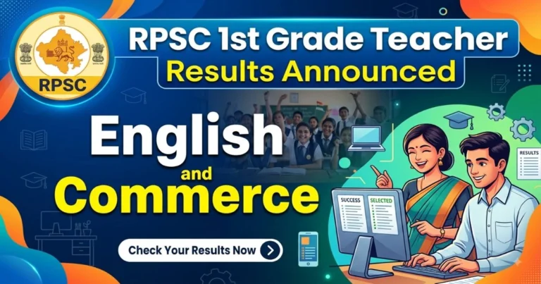 RPSC 1st Grade Results 2026 Out