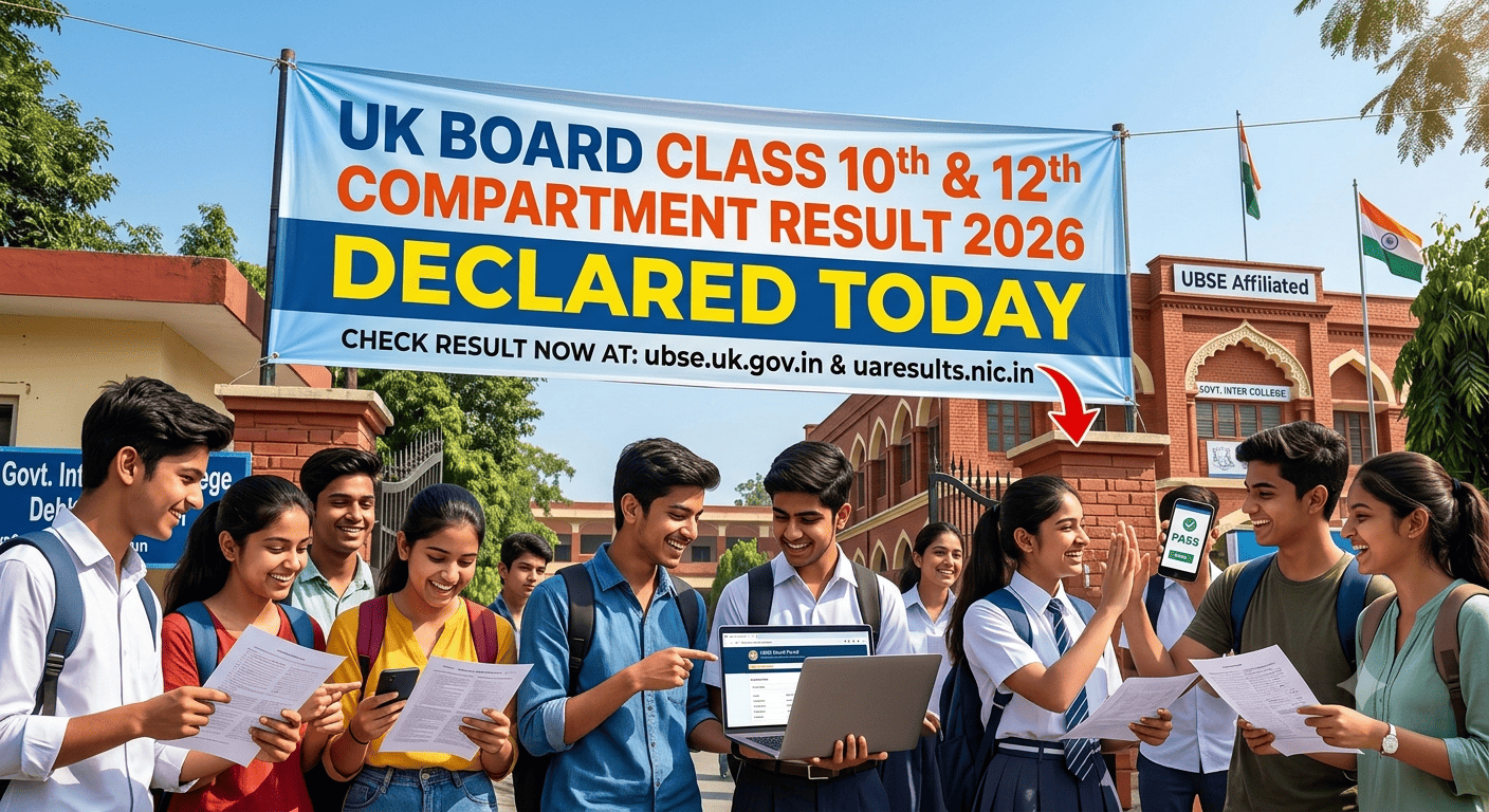 UK Board Class 10th, 12th Compartment Result 2026 Declared Today