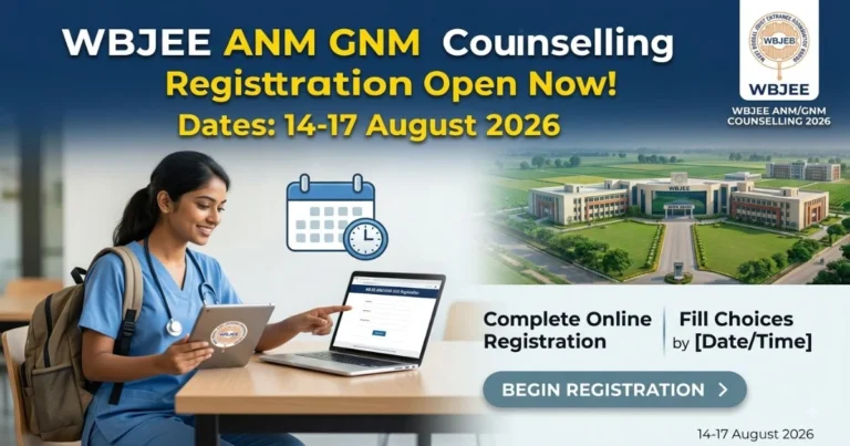 WBJEE ANM CNM Counselling Registation Opens Today