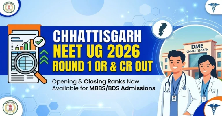 Chattisgarh NEET UG 2026 Round 1 OR-CR