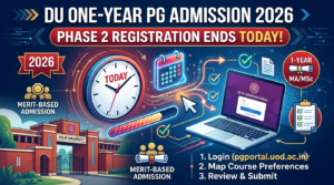 Delhi University One-Year PG Admission 2026 Phase 2 Registration Ends Today; Check Deadline, Steps to Apply
