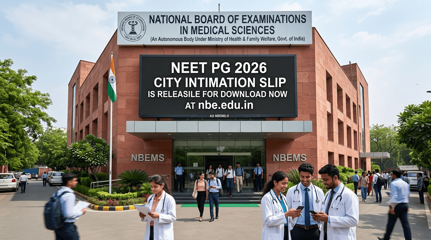 NEET PG 2026 City Intimation Slip Releasing Shortly