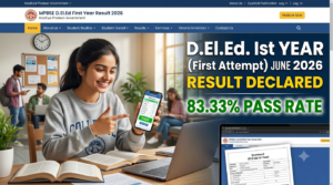 MPBSE D.El.Ed First Year Result 2026 Declared: Overall Pass Rate Reaches 83.33%