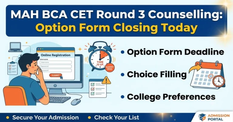 MAH BCA CET Round 3 Counselling Update