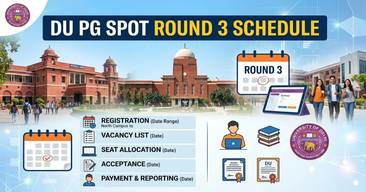 DU PG Spot Round 3 Schedule