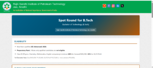 RGIPT Spot Round Admission Notification at rgipterp.com