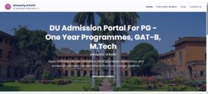DU PG official portal
