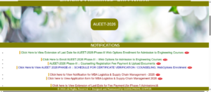 AUEET 2026 Official Website