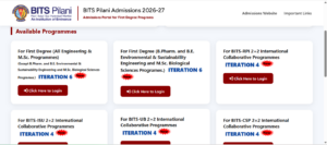 BITS Pilani Iteration 6 Result Official Portal