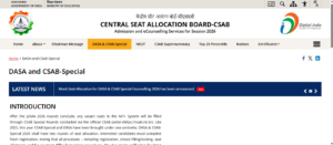 CSAB NEUT Round 2 Result Notification at csab.nic.in