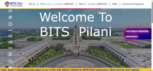 BITS Pilani Admissions Portal