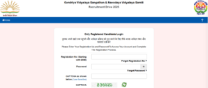 KVS NVS Recruitment 2025 Login Portal