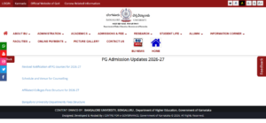 Bangalore University Official PG Admission Updates