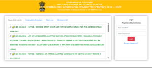 Official Notification at CENTAC Portal
