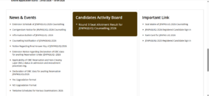 Official Notification at JENPAS UG Portal