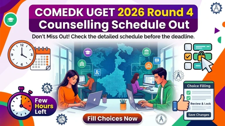 COMEDK UGET 2026 Round 4 Counselling Schedule