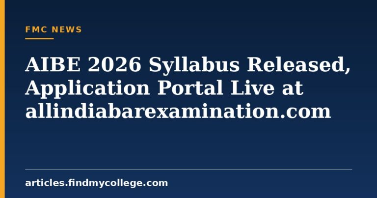 AIBE 2026 Syllabus Released, Application Portal Live at allindiabarexamination.com