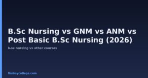 B.Sc Nursing vs GNM vs ANM vs Post Basic B.Sc Nursing (2026): Which is Better?