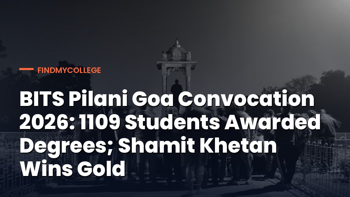 BITS Pilani Goa Convocation 2026: 1109 Students Awarded Degrees; Shamit Khetan Wins Gold