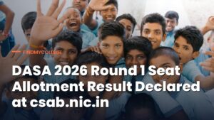 DASA 2026 Round 1 Seat Allotment Result Declared at csab.nic.in